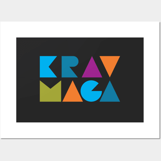 Krav Maga Rainbow Blocks Wall Art by polliadesign